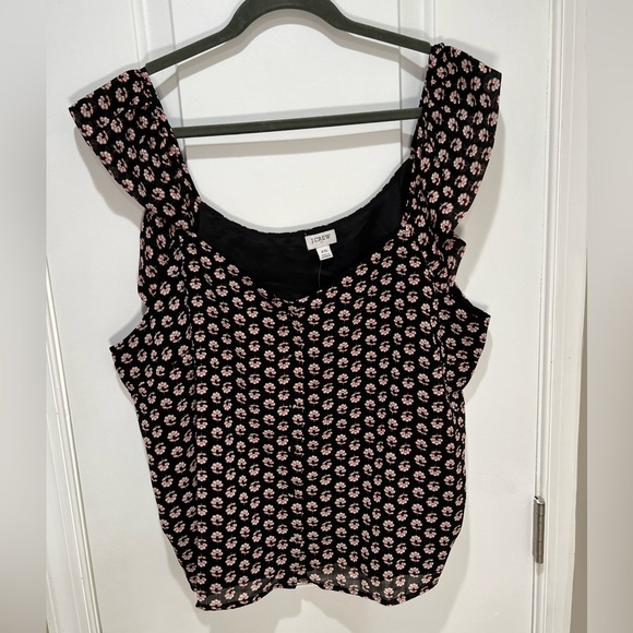 J. Crew Factory Sleeveless button-up ruffle top Size 20 - Picture 3 of 5